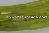 CCU525 15.5 inches 4*13mm cuboid olive jade beads wholesale