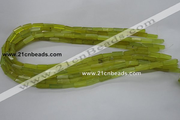 CCU525 15.5 inches 4*13mm cuboid olive jade beads wholesale