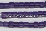 CCU55 15.5 inches 6*6mm cube synthetic amethyst beads wholesale