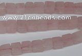 CCU56 15.5 inches 6*6mm cube rose quartz beads wholesale