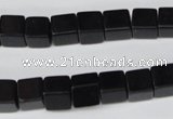 CCU60 15.5 inches 8*8mm cube black agate beads wholesale