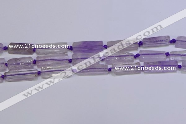 CCU601 15.5 inches 8*20mm - 10*30mm cuboid amethyst beads