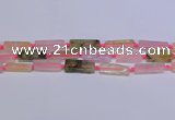 CCU608 15.5 inches 8*20mm - 10*30mm cuboid mixed quartz beads