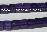 CCU61 15.5 inches 8*8mm cube synthetic amethyst beads wholesale