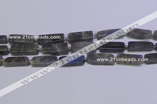 CCU619 15.5 inches 8*20mm - 10*30mm cuboid labradorite beads