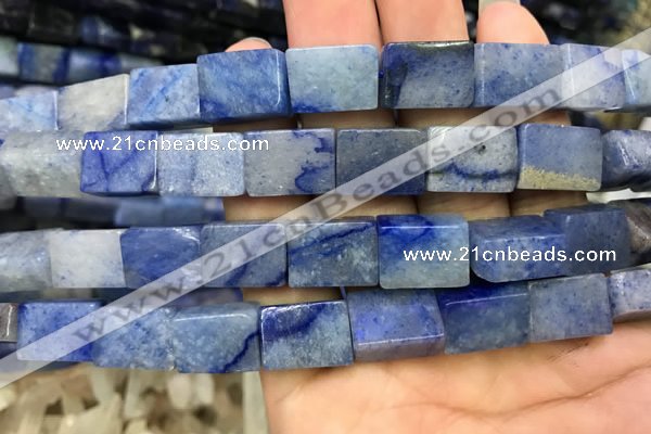 CCU650 15.5 inches 10*14mm - 11*15mm cuboid blue aventurine beads