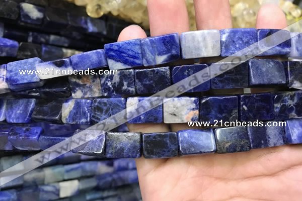 CCU651 15.5 inches 10*14mm - 11*15mm cuboid sodalite beads