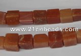 CCU68 15.5 inches 8*8mm cube red aventurine beads wholesale