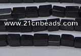 CCU700 15.5 inches 4*6mm cuboid black stone beads wholesale