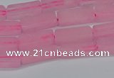 CCU711 15.5 inches 4*13mm cuboid rose quartz beads wholesale