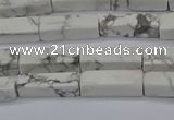 CCU724 15.5 inches 4*13mm cuboid white howlite beads wholesale