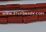 CCU727 15.5 inches 4*13mm cuboid goldstone beads wholesale