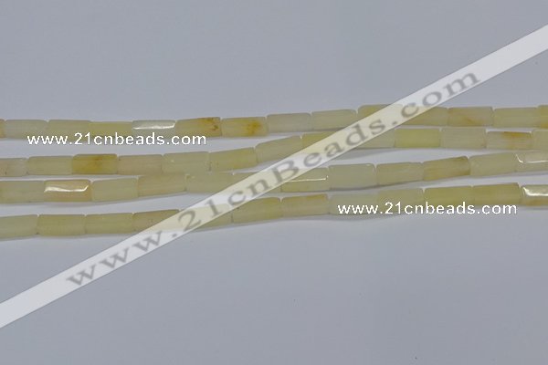 CCU730 15.5 inches 4*13mm cuboid yellow jade beads wholesale