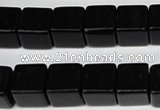 CCU82 15.5 inches 12*12mm cube black agate beads wholesale