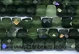 CCU893 15 inches 4mm faceted cube jade beads