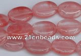 CCY157 15.5 inches 13*18mm oval cherry quartz beads wholesale