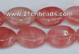 CCY158 15.5 inches 15*20mm oval cherry quartz beads wholesale