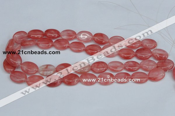 CCY158 15.5 inches 15*20mm oval cherry quartz beads wholesale