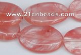 CCY159 15.5 inches 20*30mm oval cherry quartz beads wholesale