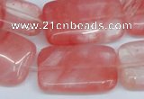 CCY162 15.5 inches 20*30mm rectangle cherry quartz beads wholesale