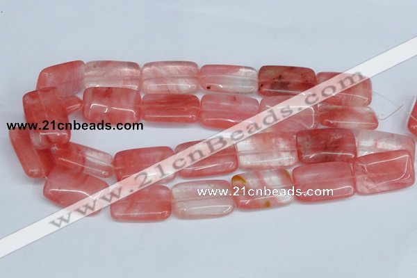 CCY162 15.5 inches 20*30mm rectangle cherry quartz beads wholesale