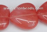CCY164 15.5 inches 30*30mm heart cherry quartz beads wholesale