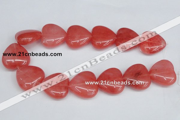 CCY164 15.5 inches 30*30mm heart cherry quartz beads wholesale