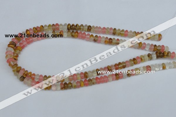 CCY201 15.5 inches 5*8mm rondelle volcano cherry quartz beads