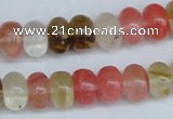 CCY202 15.5 inches 8*12mm rondelle volcano cherry quartz beads