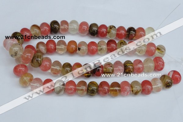 CCY203 15.5 inches 13*18mm rondelle volcano cherry quartz beads