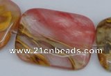 CCY223 15.5 inches 30*40mm rectangle volcano cherry quartz beads