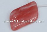 CCY235 Top-drilled 30*50mm marquise volcano cherry quartz beads