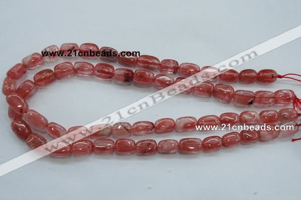 CCY51 15.5 inches 9*15mm nugget cherry quartz beads wholesale