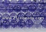 CCY602 15.5 inches 8mm faceted round blue cherry quartz beads