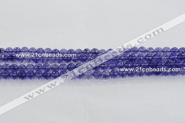 CCY602 15.5 inches 8mm faceted round blue cherry quartz beads