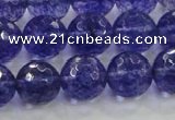 CCY605 15.5 inches 14mm faceted round blue cherry quartz beads