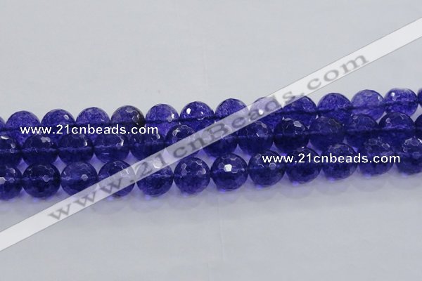 CCY608 15.5 inches 20mm faceted round blue cherry quartz beads