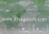 CCY616 15.5 inches 16mm faceted round green cherry quartz beads