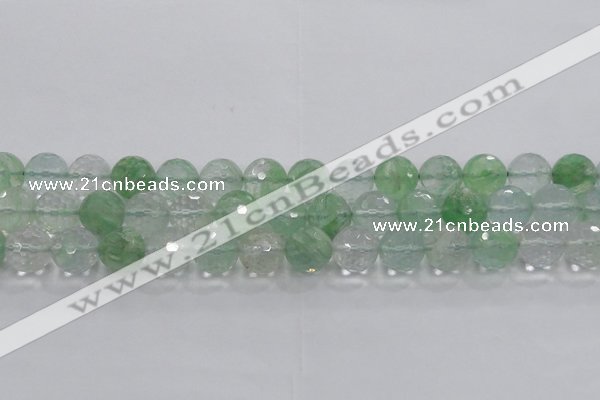 CCY616 15.5 inches 16mm faceted round green cherry quartz beads