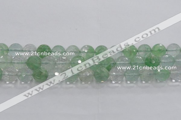 CCY617 15.5 inches 18mm faceted round green cherry quartz beads