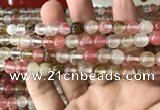 CCY632 15.5 inches 8mm round volcano cherry quartz beads wholesale