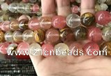 CCY635 15.5 inches 14mm round volcano cherry quartz beads wholesale