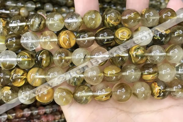 CCY649 15.5 inches 12mm round volcano cherry quartz beads