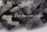 CDA06 15.5 inches 18*25mm rectangle dogtooth amethyst quartz beads