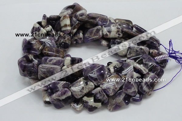 CDA06 15.5 inches 18*25mm rectangle dogtooth amethyst quartz beads