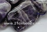 CDA08 15.5 inches 25*35mm rectangle dogtooth amethyst quartz beads