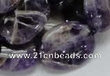 CDA10 15.5 inches 22*30mm oval dogtooth amethyst quartz beads