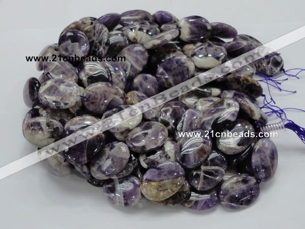 CDA10 15.5 inches 22*30mm oval dogtooth amethyst quartz beads