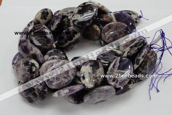 CDA11 15.5 inches 30*40mm oval dogtooth amethyst quartz beads