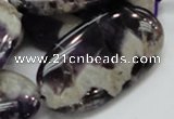 CDA14 15.5 inches 25*50mm oval dogtooth amethyst quartz beads